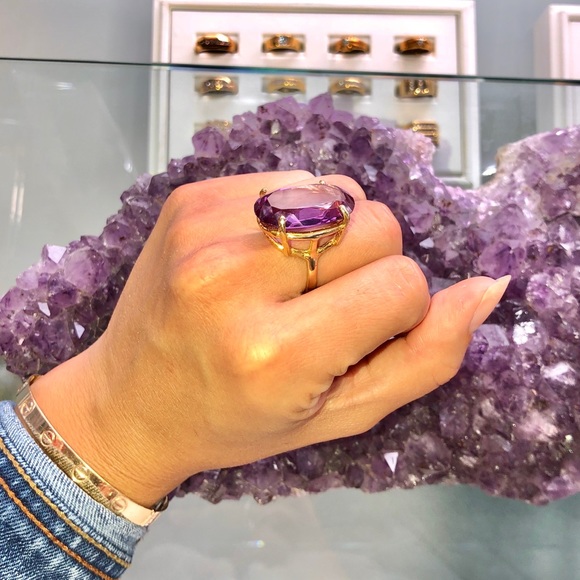 Amethyst statement ring - Picture 3 of 3